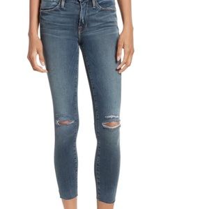 Frame le high skinny sz 25 raw hem denim